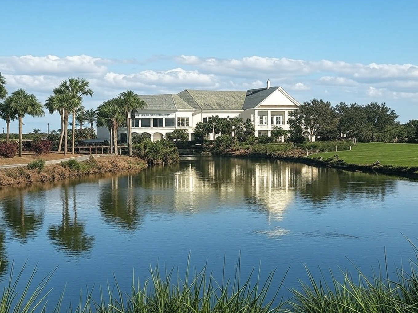 shell-point-golf-club-clubhouse-course Shell Point Golf Club
clubhouse with water and course view via Grok 3