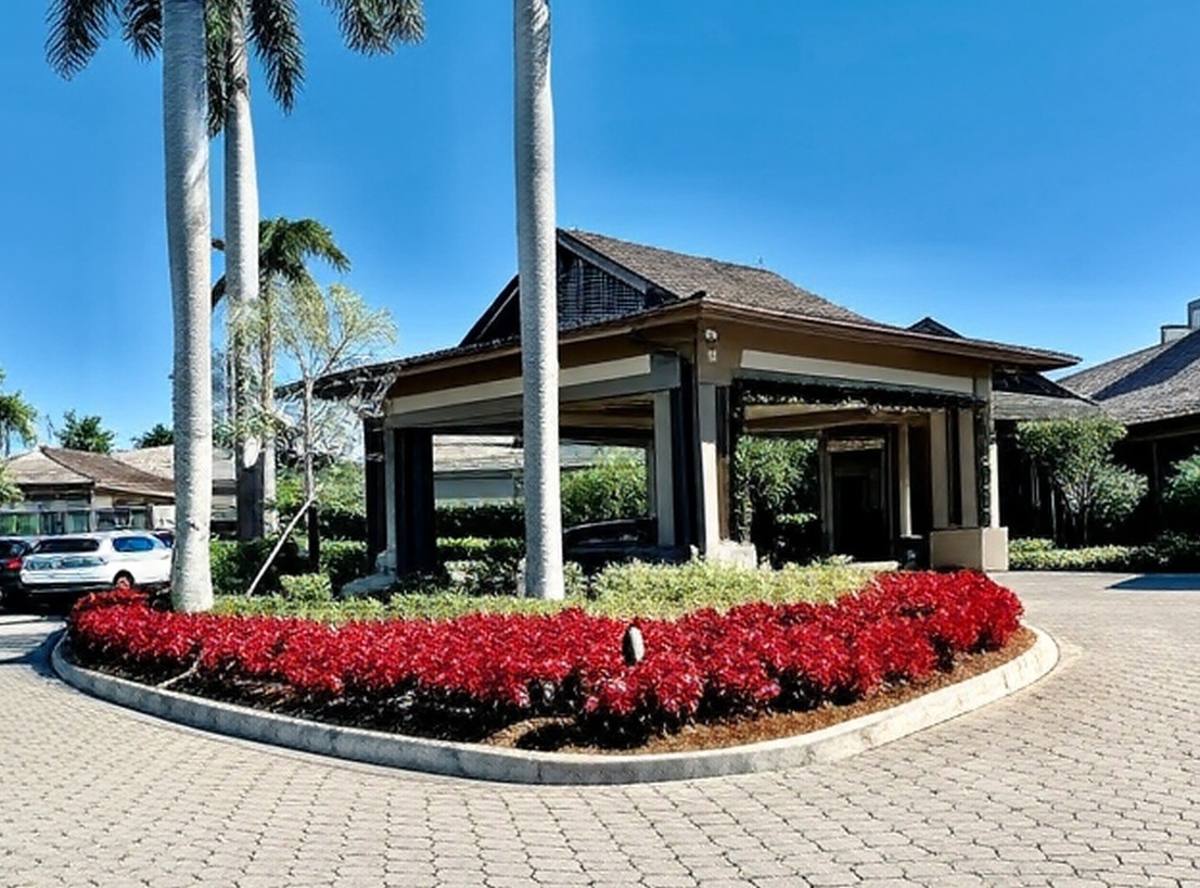 Royal Poinciana Golf Club in Naples FL clubhouse view via Grok
