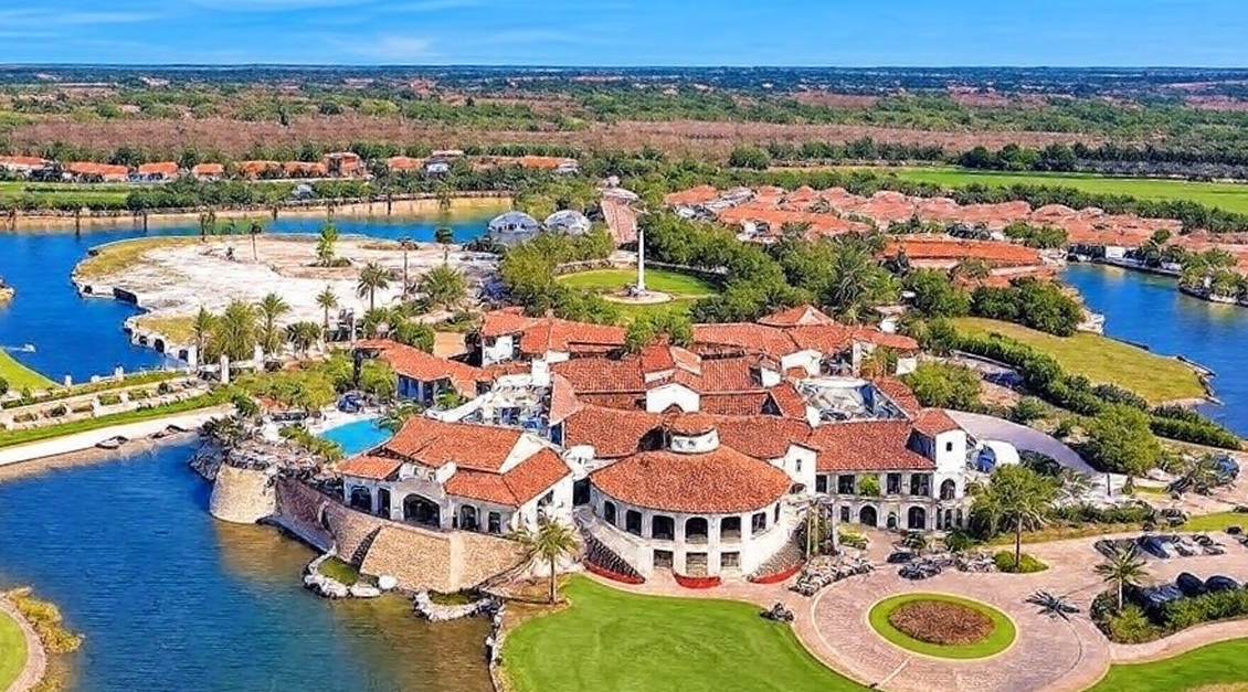 Talis Park Golf Club in Naples FL clubhouse view via Grok
