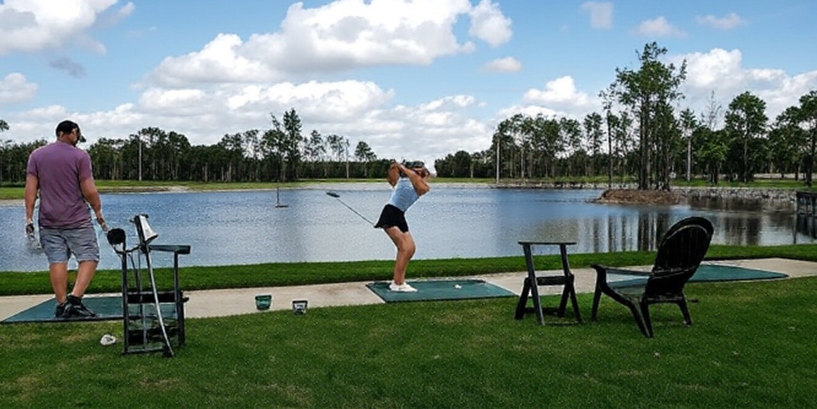 The Links of Naples FL driving range via Grok