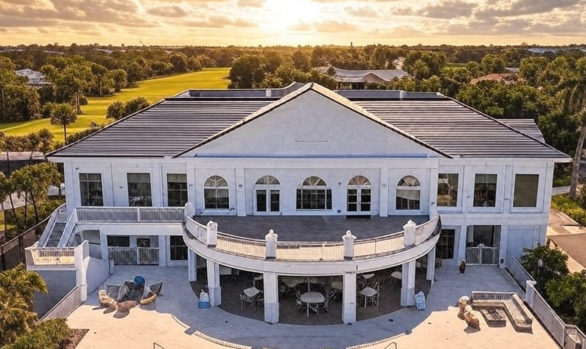 Audubon Country Club in Naples FL clubhouse view via Grok