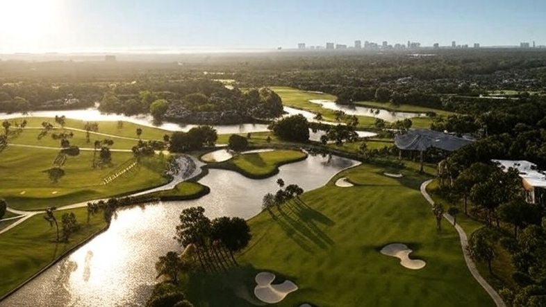 Bear's Paw Country Club in Naples Florida arial course view via Grok