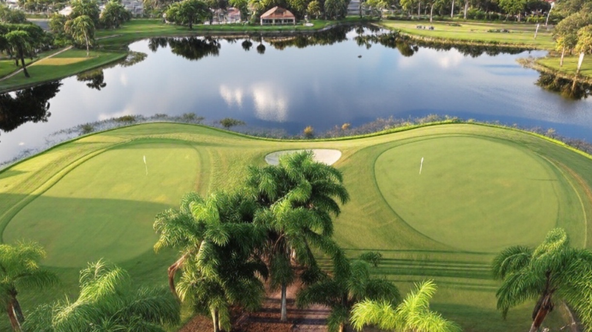 Bonita Fairways Golf Club<br />
in Bonita Springs Florida arial view of putting greens via Grok