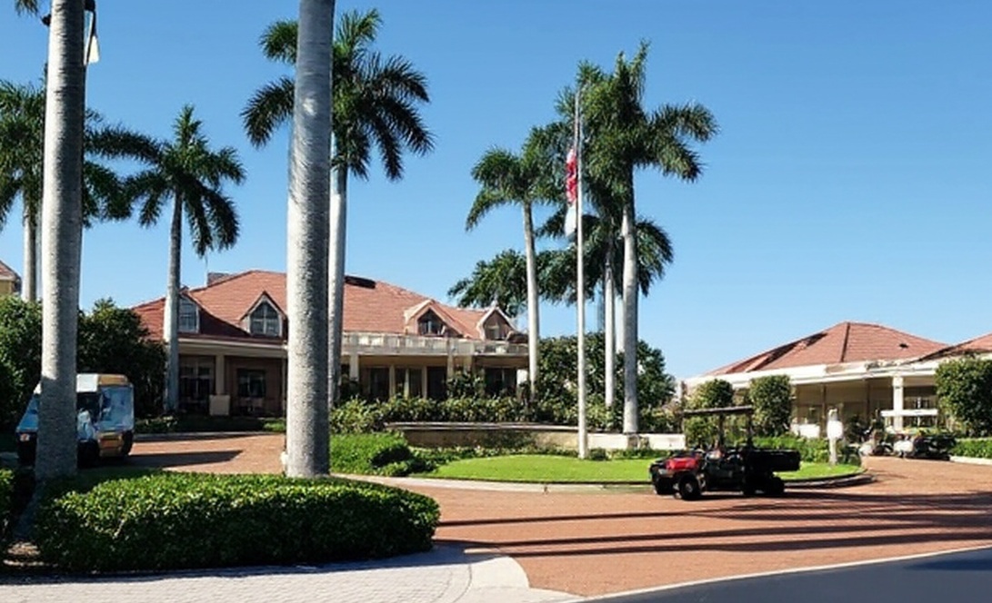 Collier's Reserve Country Club in Naples FL clubhouse view via Grok