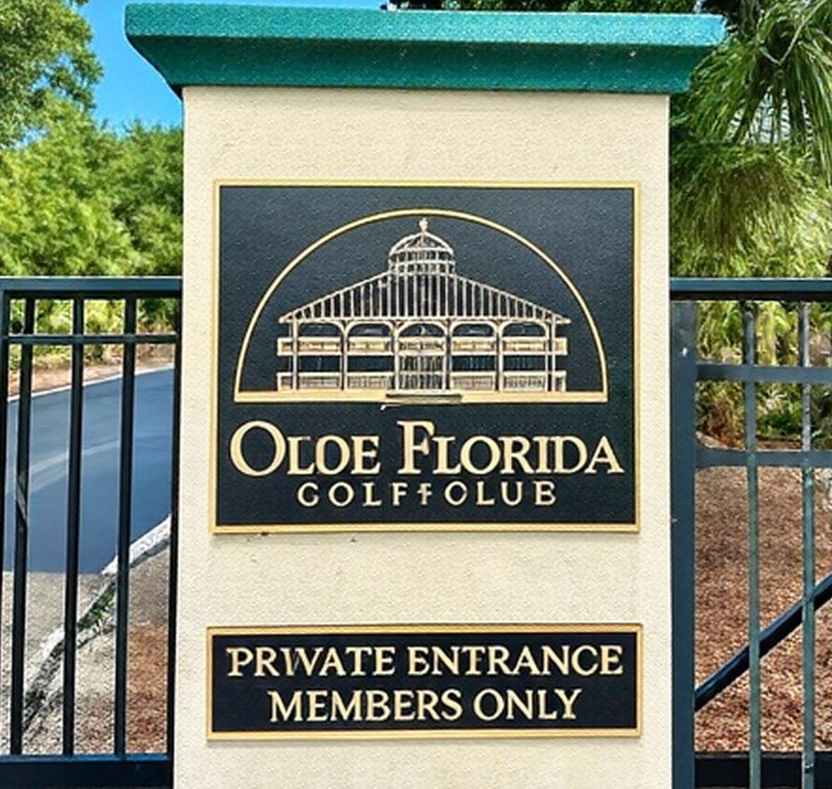 Olde Florida Golf Club in Naples FL main entrance view via Grok