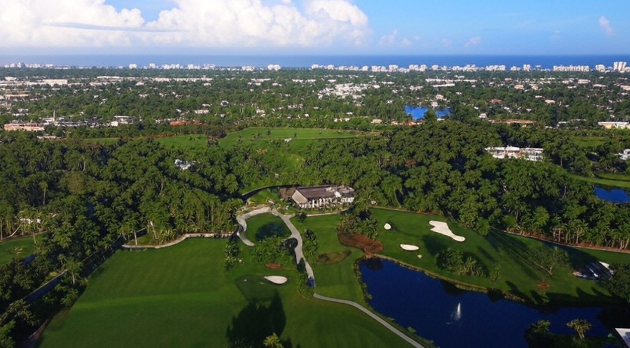 Wilderness Country Club
in Naples FL arial view of clubhouse via Grok