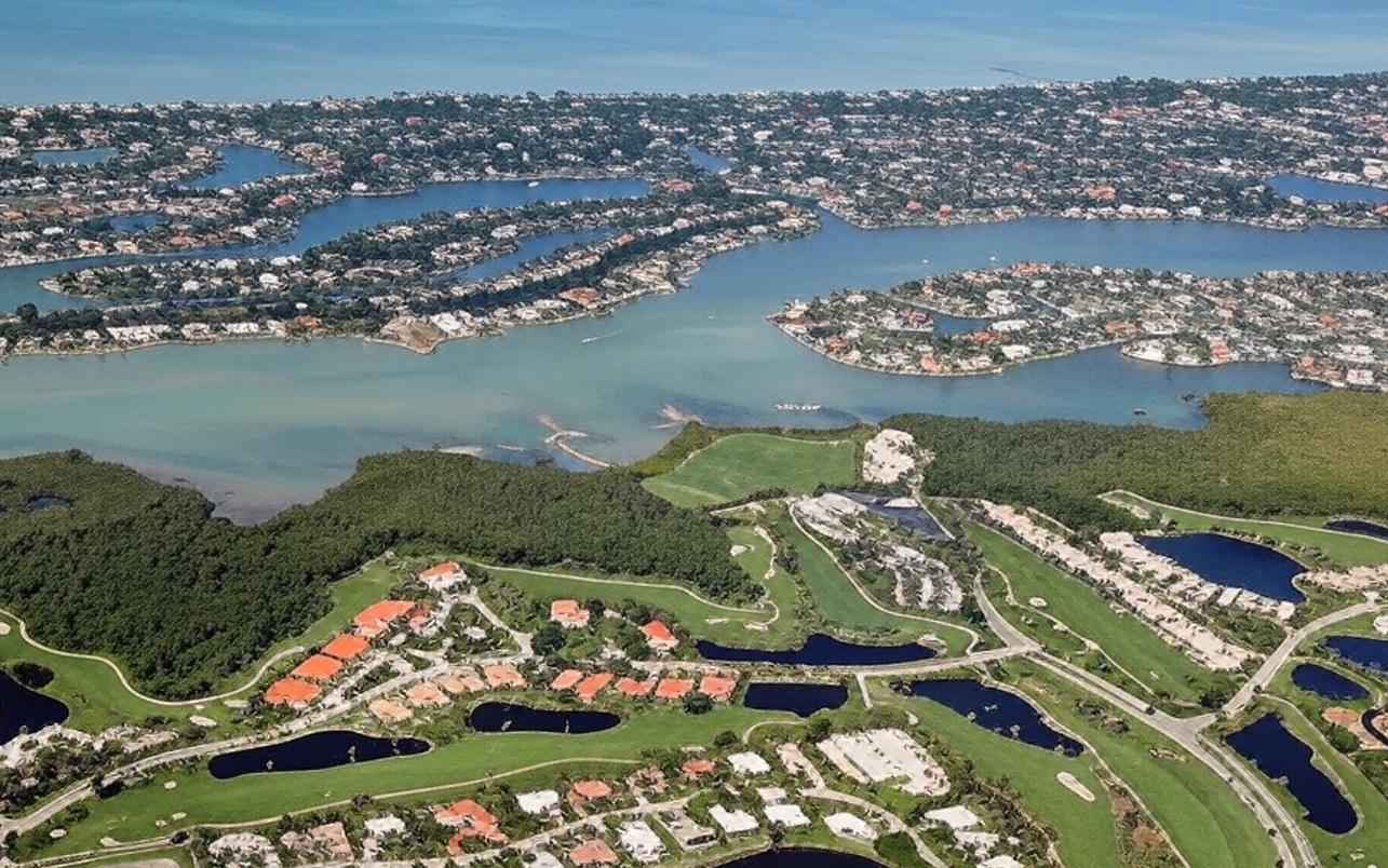Windstar on Naples Bay
Florida arial view of course and community via Grok