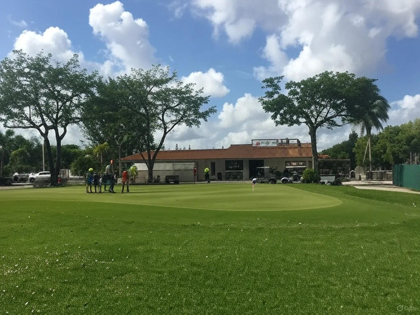 Costa Del Sol Golf Club putting green and clubhouse
