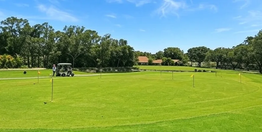 Eaglewood Golf Course in Hobe Sound Florida view of practice putting green via Grok