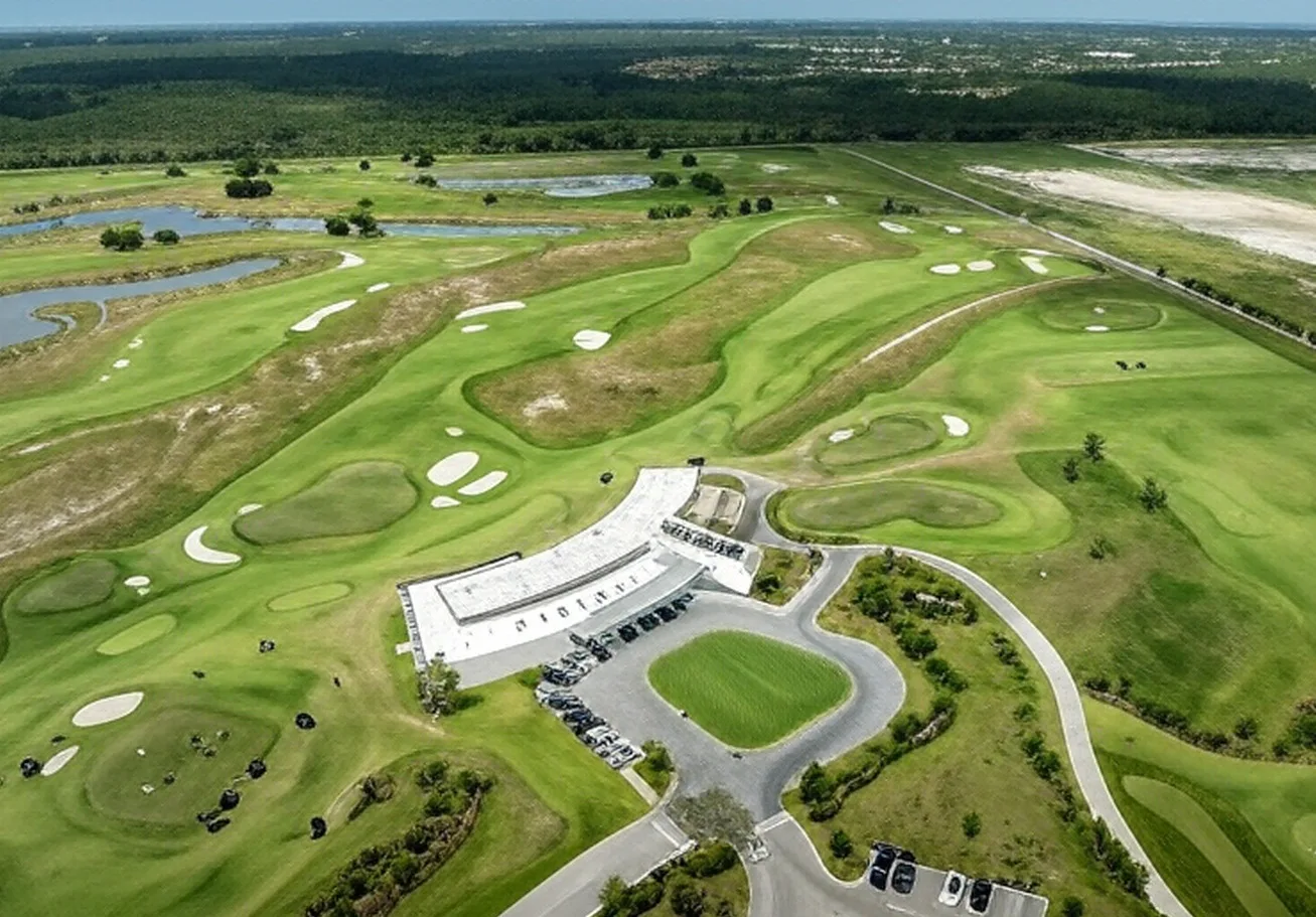 Grove XXIII in Hobe Sound Florida arial view of Michael Jordan's golf course via Grok
