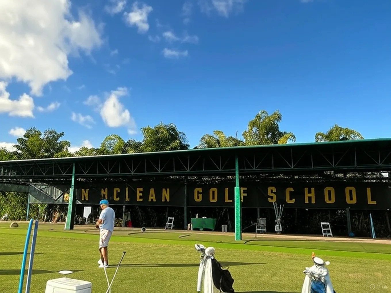 Jim McLean Golf School at The Biltmore Hotel hitting bays via Grok