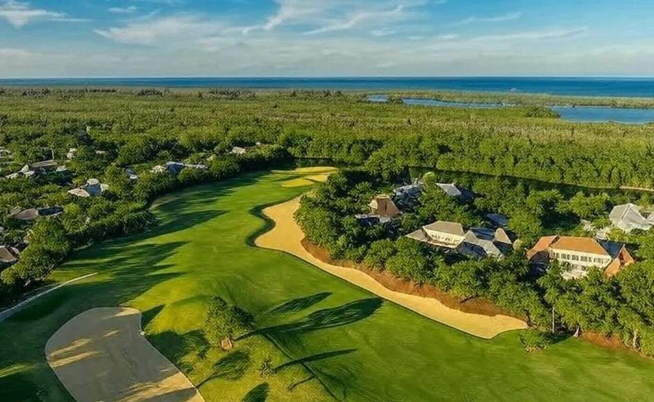 Loblolly Golf Course in Hobe Sound Florida arial view of golf course via Grok