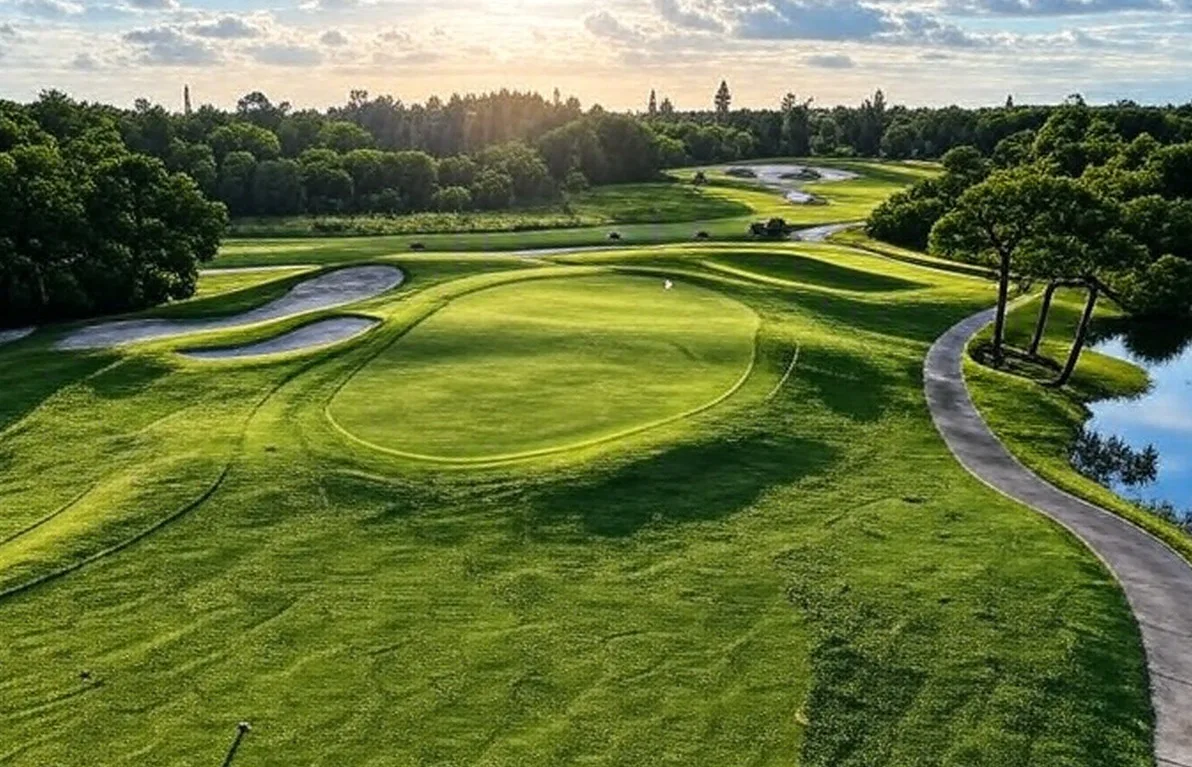 The Club at Lost Lake in Hobe Sound Florida arial view of fairway via Grok