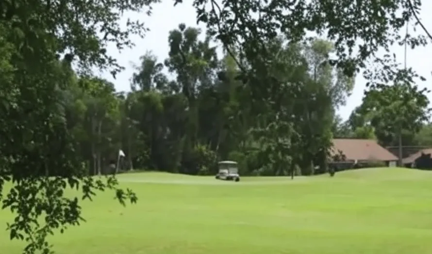 Lakeview Golf Club in Delray Beach Florida view of green with golf cart via Grok