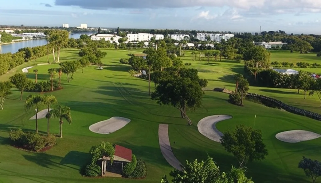 The Little Club in Delray Beach Florida arial view of golf course via Grok