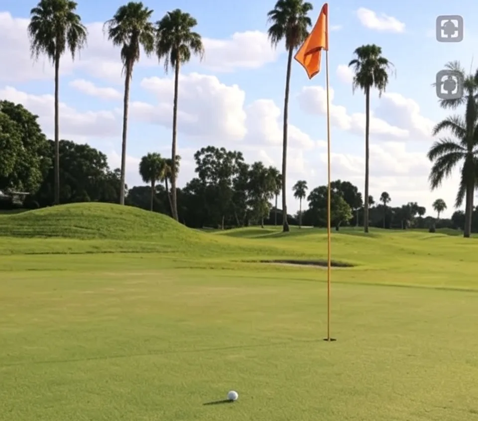 Country Club of Miami in Miami view of golf course via Grok