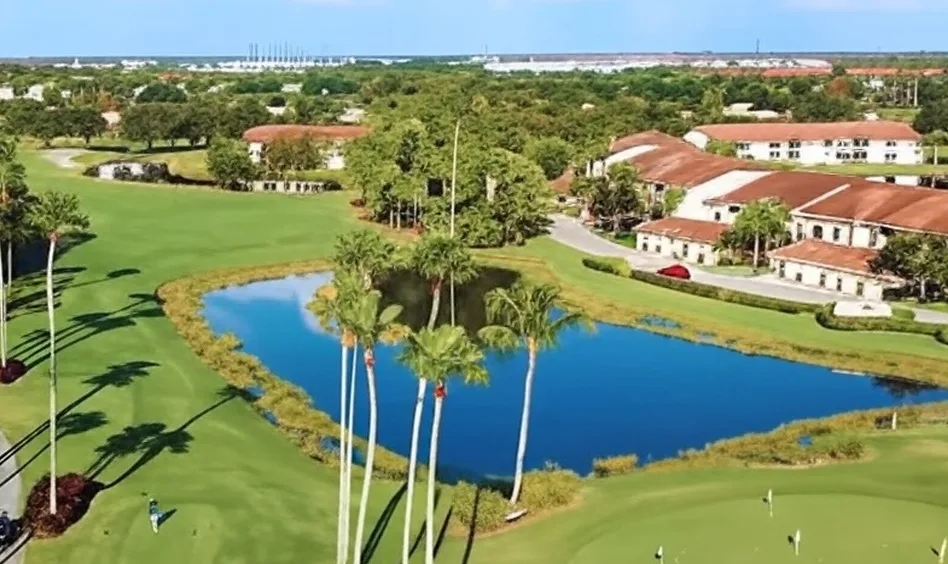 Heritage Palms Golf & Country Club in Fort Myers Florida arial view of golf course via Grok