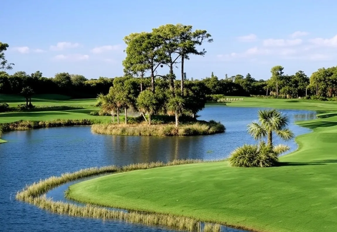 Naples Grande Golf Club in Naples Florida view of golf course via Grok
