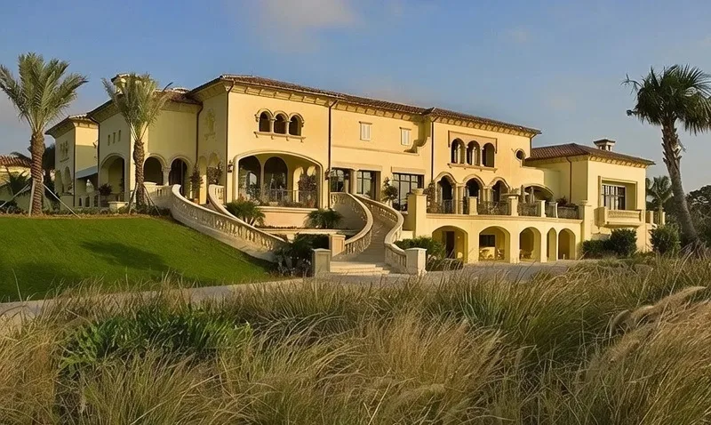 Old Palm Golf Club in Palm Beach Gardens Florida view of clubhouse via Grok