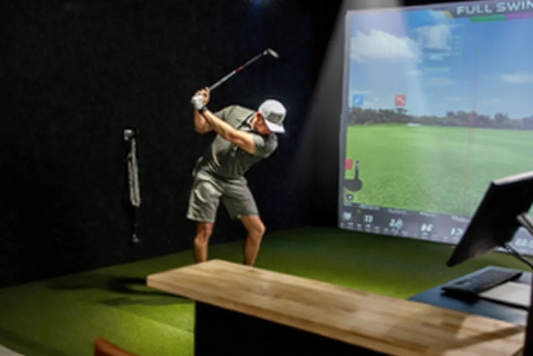 The Back Nine in Boca Raton Florida view of golf course simulator via Grok
